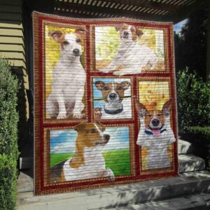Jack Russell Having Fun Quilt V0308-1  Quilt